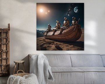 Roman astronauts on the moon by Gert-Jan Siesling