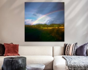 rainbow at hillside by Marije Engelsman