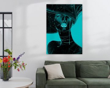 vrouw abstract schilderij van seto hernowo