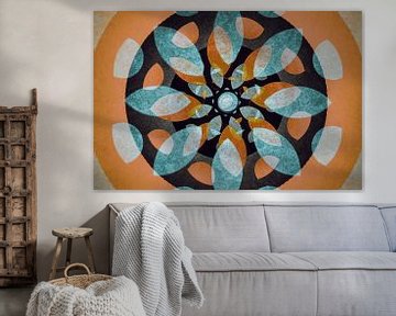 Cirkel patroon met diverse vormen in zachte tinten van Lisette Rijkers