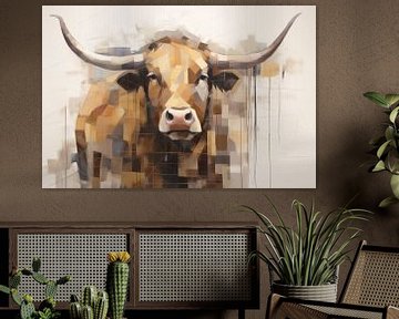 Abstract Scottish Highlander by PixelMint.
