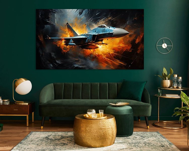 Voorbeeld van het werk in een kamer