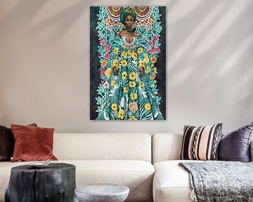 Vlisco’s Beauty. Afrikaanse vrouw in kleurrijke kleding.