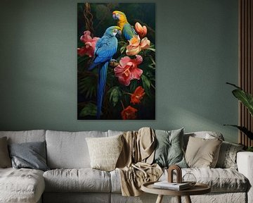 Parrot - painting by Joriali