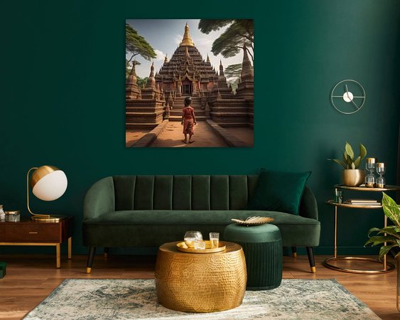 Voorbeeld van het werk in een kamer