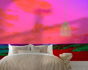 Summer landscape in contemporary colours by Mad Dog Art