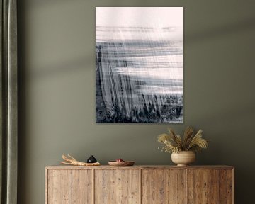 Mer japonaise Abstraction en gris Beige Neutre sur Mad Dog Art