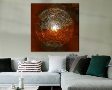 Japan Abstract Rust Red Brown by FRESH Fine Art