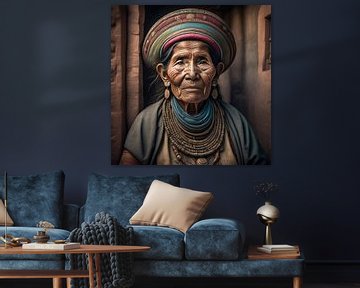 Alte Frau in Peru von Gert-Jan Siesling