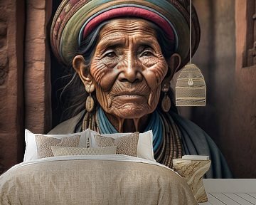 Old woman in Peru by Gert-Jan Siesling