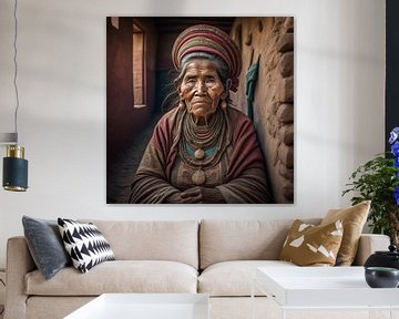 Old woman in Peru by Gert-Jan Siesling