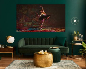 Tanz der Textur: Eine expressionistische Ballerina von Arjen Roos
