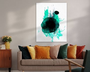 Japandi Zen Aqua Japon Scandinavie Abstrait sur Mad Dog Art