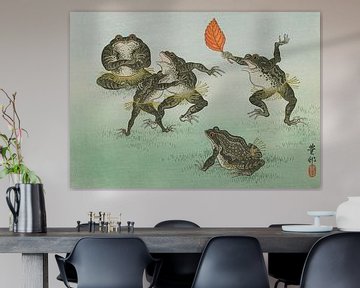 Frogs Wrestling, Ohara Koson