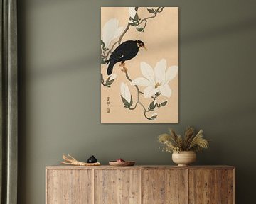 Hill Mynna op een Magnolia -tak, Ohara Koson