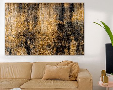 Abstract painting of rusty ship wall by Marianne van der Zee