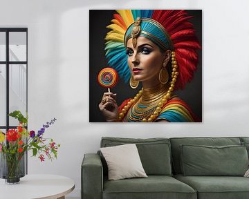 Cleopatra in regenboogkleuren