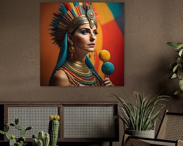 Cleopatra in regenboogkleuren van Gert-Jan Siesling