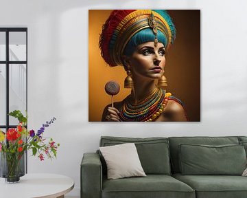 Cleopatra in rainbow colours