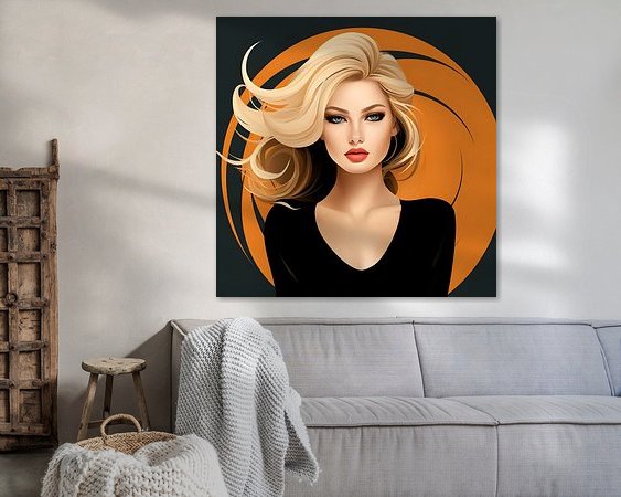 Voorbeeld van het werk in een kamer