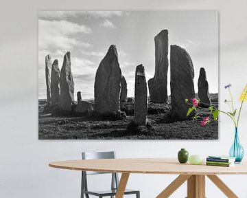 Callanish Stones op het eiland Lewis, Buiten Hebriden, Schotland van Rini Kools