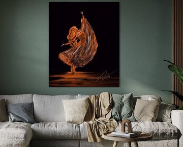 Dansen met vuur van Art by HUNCH
