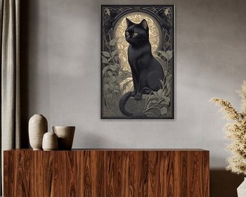 Zwarte kat van Biljana Zdravkovic