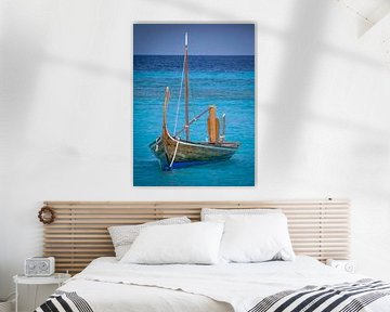 Boot in het blauw