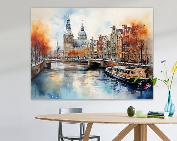 Amsterdam Skizze von PixelPrestige