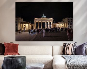 Berlijn - Brandenburger Tor bij nacht van t.ART