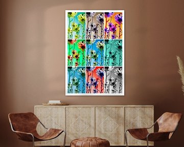 Collage: colorful flowers van Norbert Sülzner