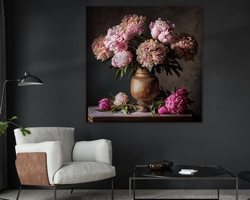 Still life peonies