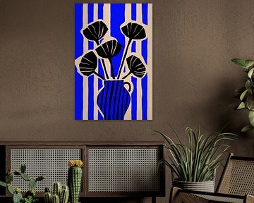 Striped Still Life (Bleu) sur Treechild