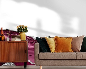 Burgundy & Silver Agate Texture 10 by Aloke Design
