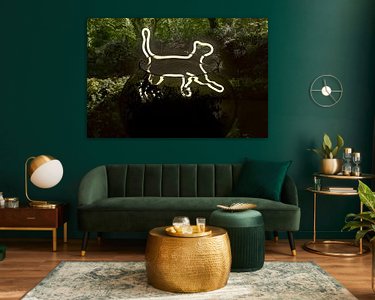 Voorbeeld van het werk in een kamer