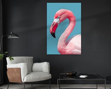 Flamant rose sur Whale & Sons