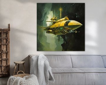 Galactic Yellow: Chris Voss Inspired Spaceship by Surreal Media