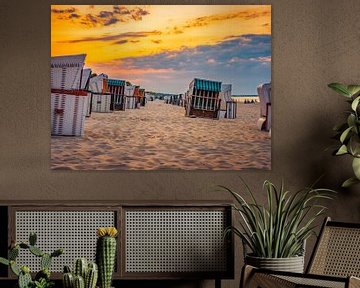 Zonsondergang op het strand van Mustafa Kurnaz