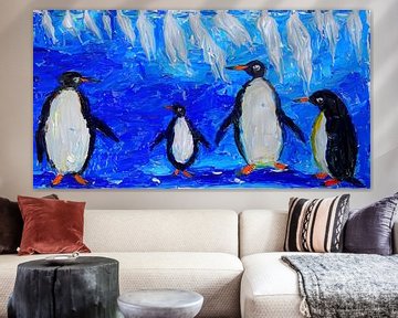 De pinguïn familie van Quin van Saane