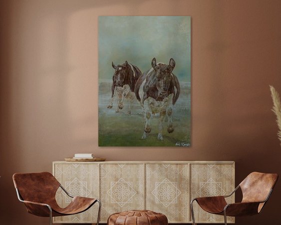 Voorbeeld van het werk in een kamer