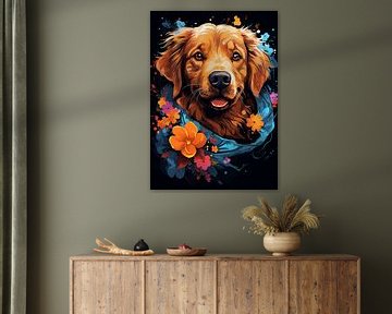 Golden Retriever Portrait von Dung Nguyen Van