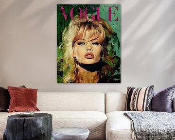 Brigitte Bardot Vogue cover van Rene Ladenius Digital Art