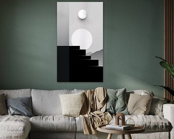 Minimal Art - Zon, Maan en Treden von Surreal Media