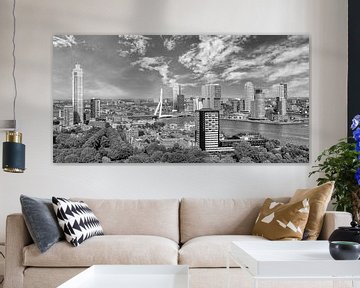 Fantastische Rotterdam Impression | Panorama Monochrom von Melanie Viola