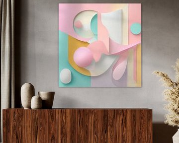 Pastel abstract in mooie kleuren . van Brian Morgan