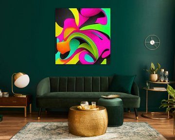 modern abstract met felle kleuren.