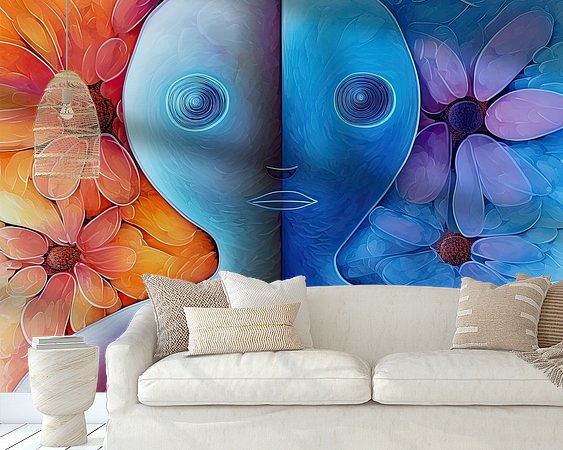 Voorbeeld van het werk in een kamer