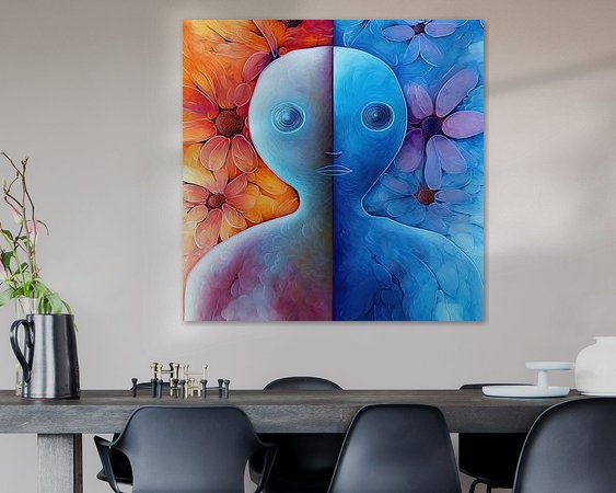 Voorbeeld van het werk in een kamer