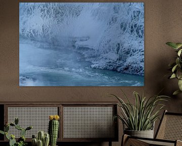 Gullfoss en hiver - La splendeur gelée de l'Islande sur Femke Ketelaar