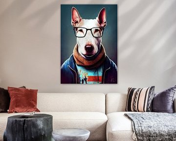 Hipster dog Max #dog von JBJart Justyna Jaszke